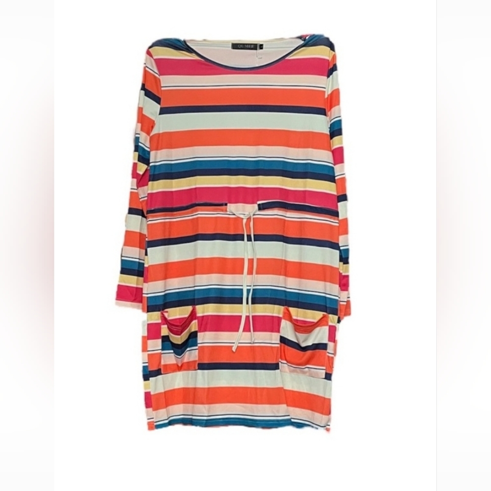 💕Long Sleeve Casual Dress with pockets Large